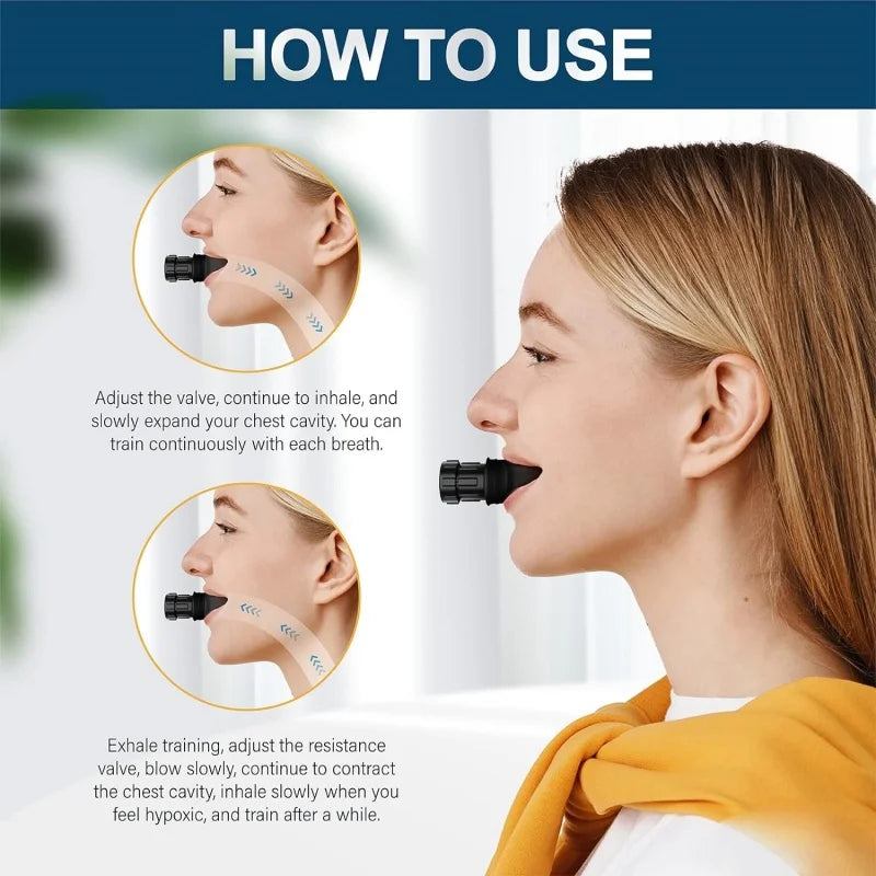 Adjustable Resistance Breathing Exercise Device