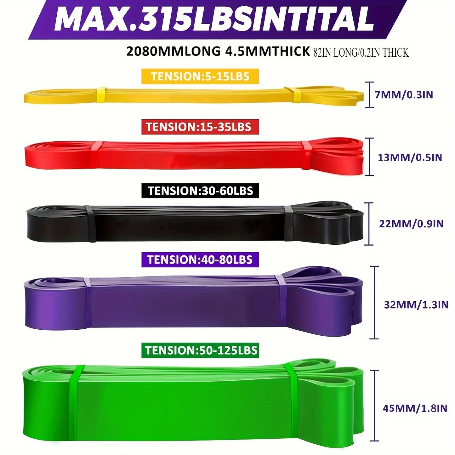 Stackable TPE Resistance Bands